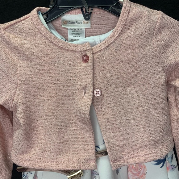 3-Piece Unicorn Knit Dress with Cardigan - Picture 5 of 10